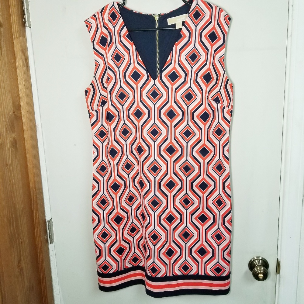 Michael Kors Geometric Midi Dress